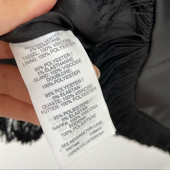 J.CREW Collection satin sleeveless shell Top with fringe sz XS/S - Picture 5 of 7